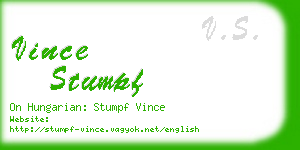vince stumpf business card